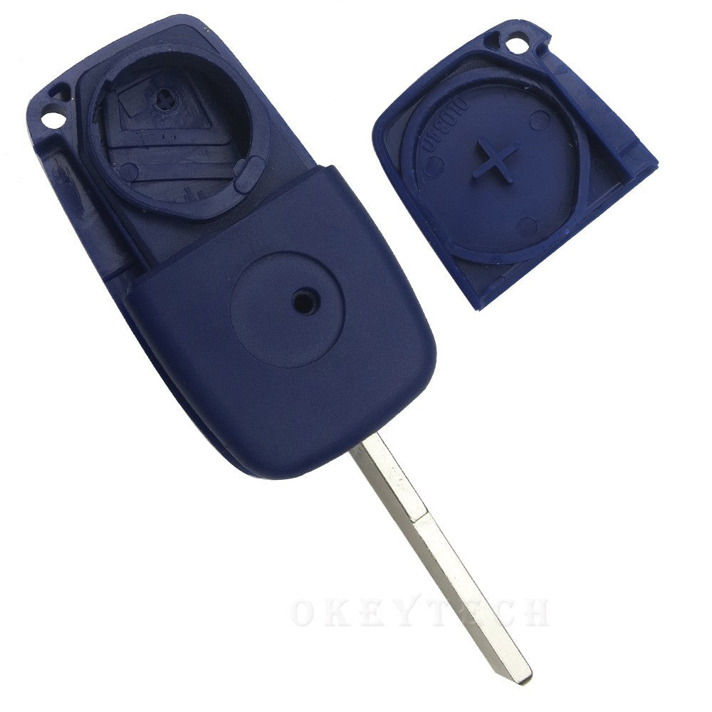 Fiat 3 botões carcaça e chave Azul