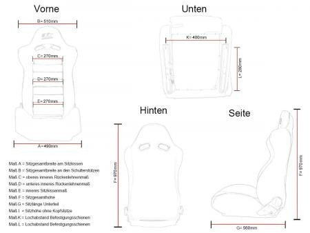 Backets Cologne Black Sports Seats