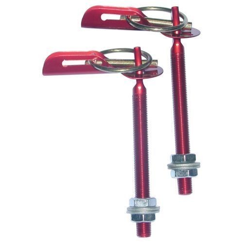 Dakar Red Aluminum Bonnet Hook Pair