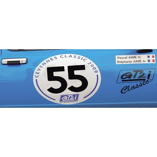 White Background Round 46cm Sticker