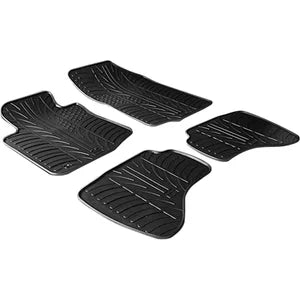 Tapetes de Borracha Citroen C1 / Peugeot 107 / Toyota Aygo 2005-2009 (T profile 4 Tapetes + Clips de encaixe)