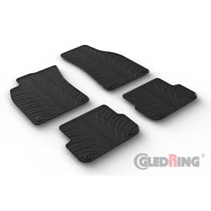 Tapetes de Borracha Audi A6 (4F) Avant 2005-2011 (T profile 4 Tapetes + Clips de encaixe)