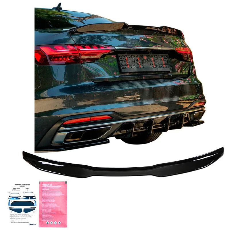 Spoiler Mala Audi A4 (B9) Sedan Facelift 2019-2024 - Gloss black