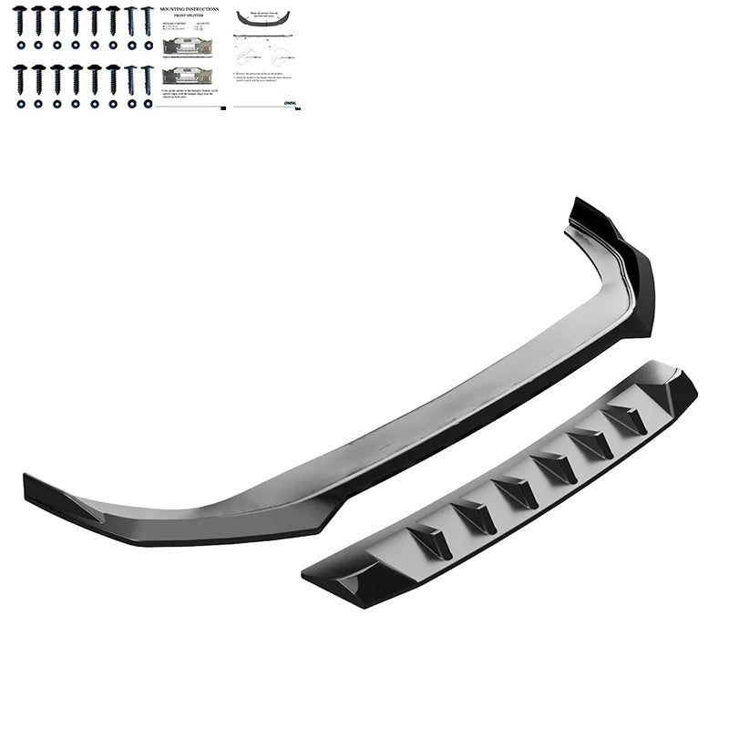 Difusor Frontal VW Golf VIII HB/Variant 2020-2024 excl. GTi/GTD/GTE/R/R-Line 'Version 2' - Gloss black (Cópia)