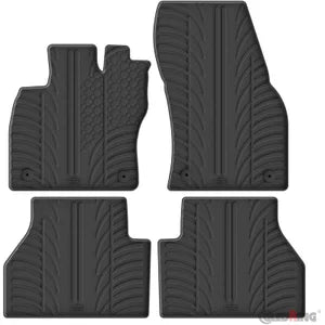 Tapetes de Borracha Volkswagen Caddy V MPV 2020- & Ford Tourneo Connect (L1/L2) 2022- (T profile 4 Tapetes + Clips de encaixe)