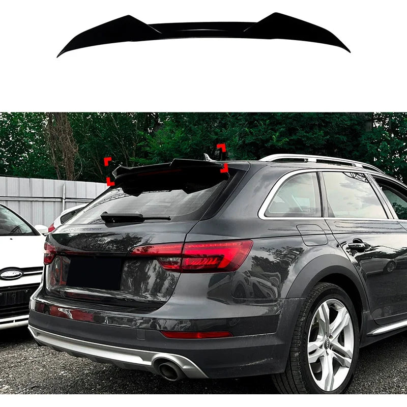 Aileron Spoiler Cap para Audi A4 (B9) Avant S-Line/S4 2015-2024 (ABS Glossy Black)