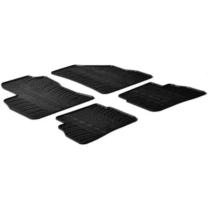Tapetes de Borracha Fiat Doblo 5-portas 2010-2023 & Opel Combo 5-portas 2011-2018 (Half Cargo) (T profile 4 Tapetes + Clips de encaixe)