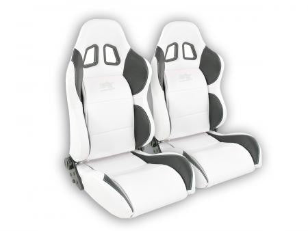 Conjunto 2 Backets Houston Napa Branco / Preto costura branco