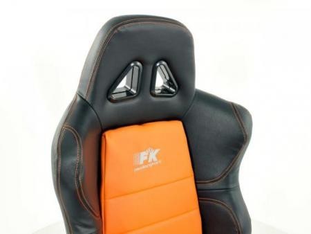 Conjunto 2 Backets Dallas Napa Laranja / Preto Costura Laranja
