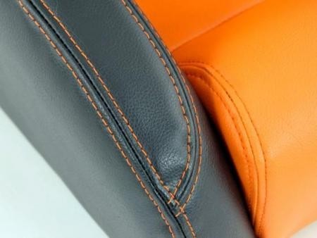 Conjunto 2 Backets Dallas Napa Laranja / Preto Costura Laranja