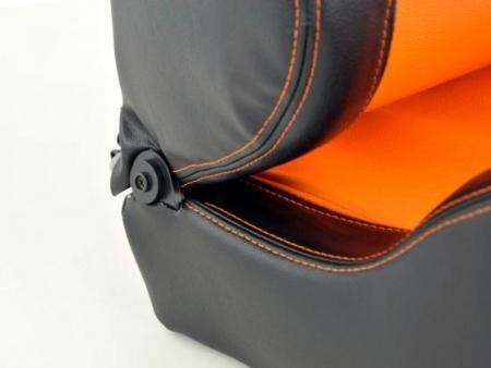 Conjunto 2 Backets Dallas Napa Laranja / Preto Costura Laranja