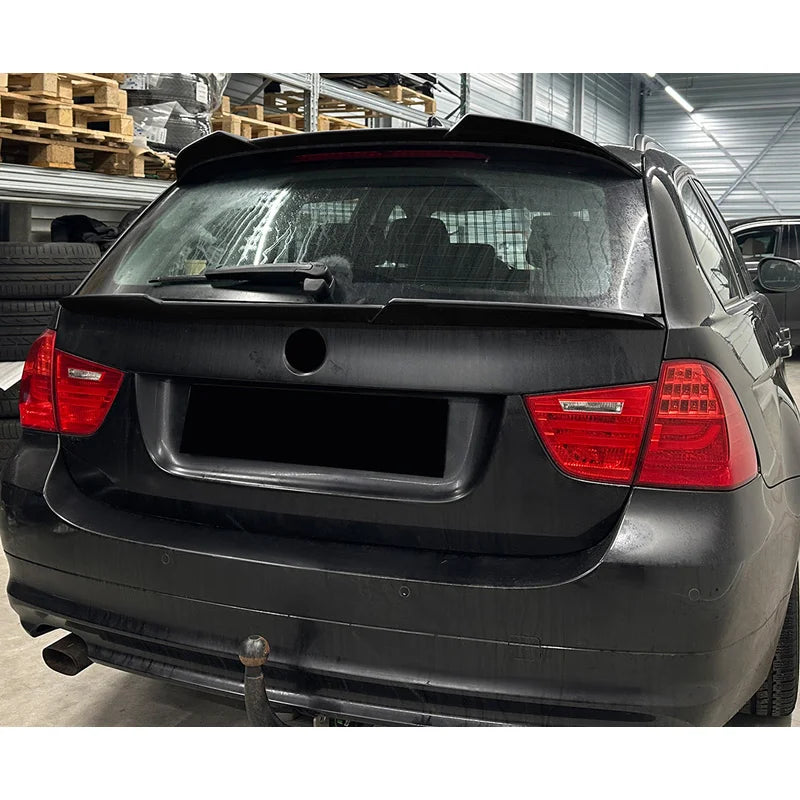 Aileron Spoiler Cap para BMW 3-Series E91 Touring 2005-2012 (ABS Glossy Black)