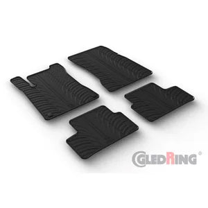 Tapetes de Borracha Mercedes CLA (C118) Sedan & (X118) Shooting Brake 2/2019- (T profile 4 Tapetes + Clips de encaixe)