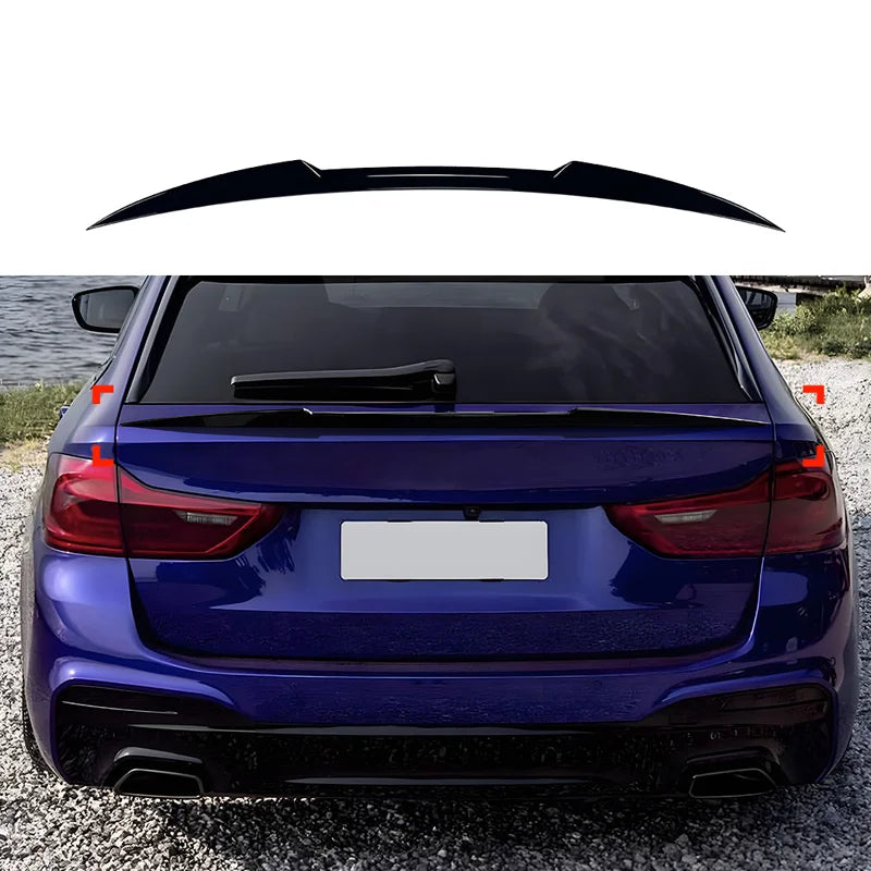 Lower mid Spoiler Aileron Traseiro para BMW 5-Series G31 Touring 2017-2024 (ABS Glossy Black)