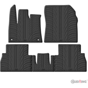 Tapetes de Borracha Citroën Berlingo Multispace / Opel Combo Tour (MPV) / Peugeot Rifter / Toyota Proace City 9/2019- (Fixed seats) (T profile 5 Tapetes + oval Clips de encaixe)
