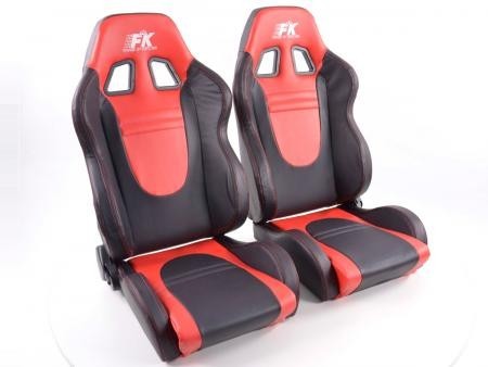 Conjunto 2 Backets Racecar Napa Preto / Vermelho