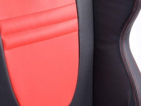 Conjunto 2 Backets Racecar Napa Preto / Vermelho