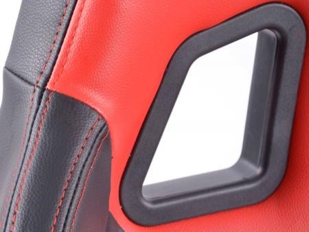 Conjunto 2 Backets Racecar Napa Preto / Vermelho