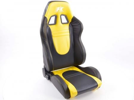 Conjunto 2 Backets Racecar Napa Preto / Amarelo
