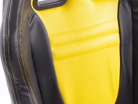 Conjunto 2 Backets Racecar Napa Preto / Amarelo