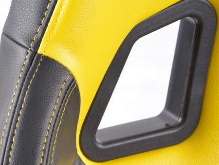 Conjunto 2 Backets Racecar Napa Preto / Amarelo