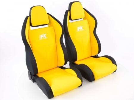 Conjunto 2 Backets Race 5 Amarelo / Preto