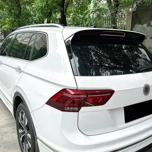 Conjunto spoilers laterais vidro traseiro para Volkswagen Tiguan II R-Line Facelift 2020-2024 incl. Allspace (ABS Glossy Black)