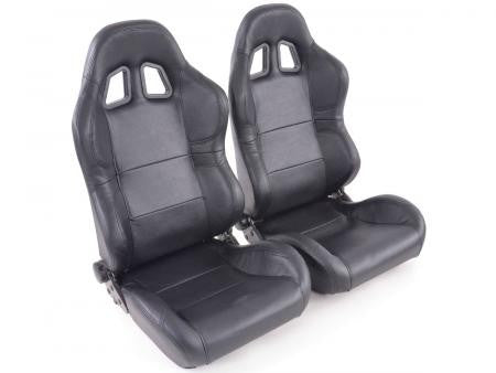 Set of 2 Black Charleston Napa Backpacks