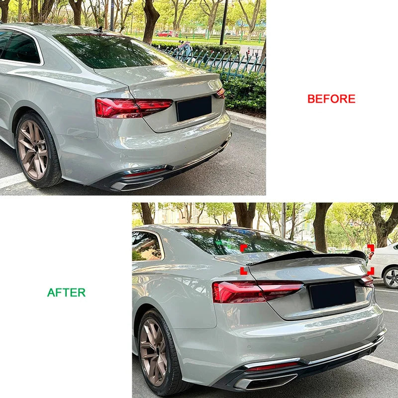 Spoiler Aileron Traseiro para Audi A5 (F53/F57) Coupe/Cabrio 2016-2024 (ABS Glossy Black)