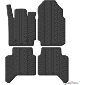 Tapetes de Borracha Ford Ranger (TKE) Double Cab 2013-2022 (automatic) & Raptor 2019-2022 (T profile 4 Tapetes + Clips de encaixe)