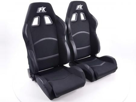 Conjunto 2 Backets Cyberstar Preto com Aquecimento e Massagem