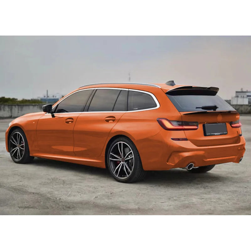Aileron Spoiler Cap para BMW 3-Series G21 Touring 2019- (ABS Glossy Black)
