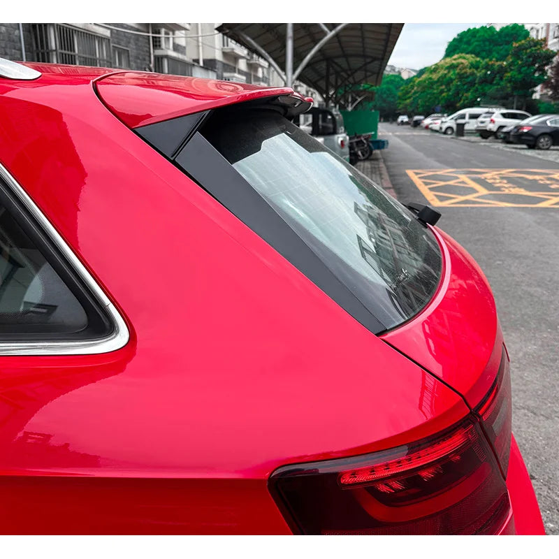 Conjunto spoilers laterais vidro traseiro para Audi A3 (8V) Sportback S-Line 2012-2020 (ABS Glossy Black)