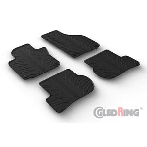 Tapetes de Borracha Skoda Octavia II 2004-2012 (T profile 4 Tapetes + Clips de encaixe)