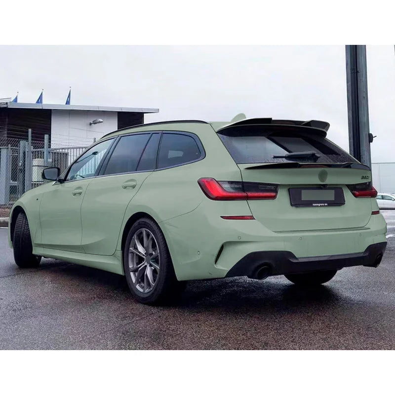 Aileron Spoiler Cap para BMW 3-Series G21 Touring 2019- (ABS Glossy Black)