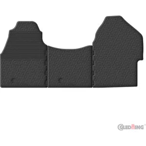 Tapetes de Borracha Mercedes Sprinter Furgon 910 Cargo 5/2018- (G profile 3-pieces + Clips de encaixe)
