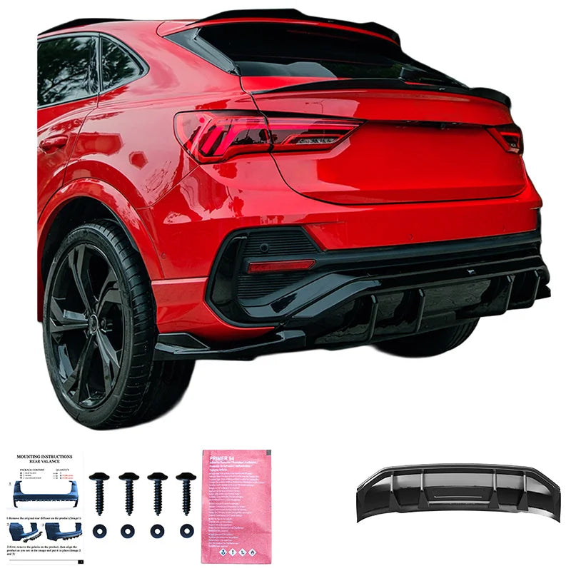 Difusor Traseiro Audi Q3 (F3N) Sportback S-Line 2019-2025 excl. RSQ3 - Gloss black