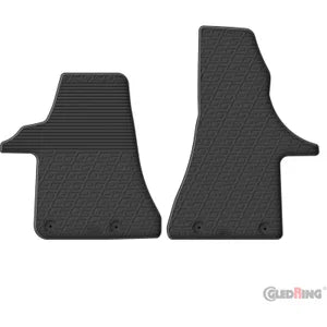 Tapetes de Borracha Volkswagen Transporter T6.1 2020- (G profile 2 Tapetes + Clips de encaixe)