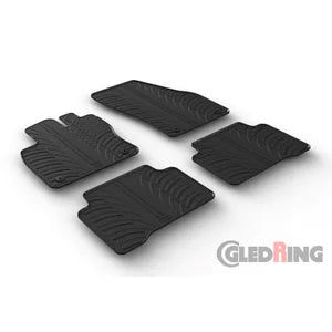 Tapetes de Borracha Volkswagen Touran 2015- (Manual) (T profile 4 Tapetes + Clips de encaixe)