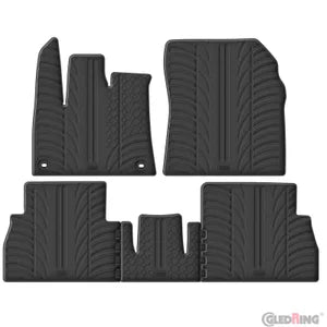 Tapetes de Borracha Citroën Berlingo Multispace / Opel Combo Tour (MPV) / Peugeot Rifter / Toyota Proace City 9/2019- (Variable seats) (T profile 5 Tapetes + oval Clips de encaixe)