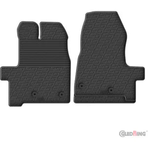 Tapetes de Borracha Ford Transit Custom Furgon/Kombi 2018-2022 (Manual gear) (G profile 2 Tapetes + Clips de encaixe)