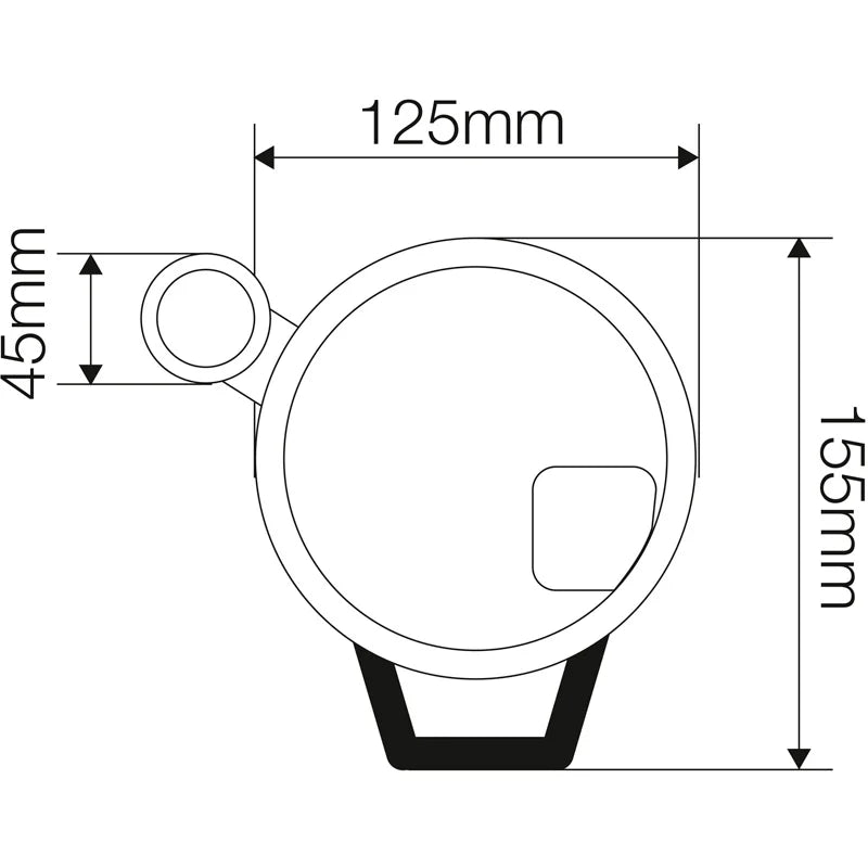 Manómetro Simoni Racing Conta Rotações 125mm 11000RPM shift light
