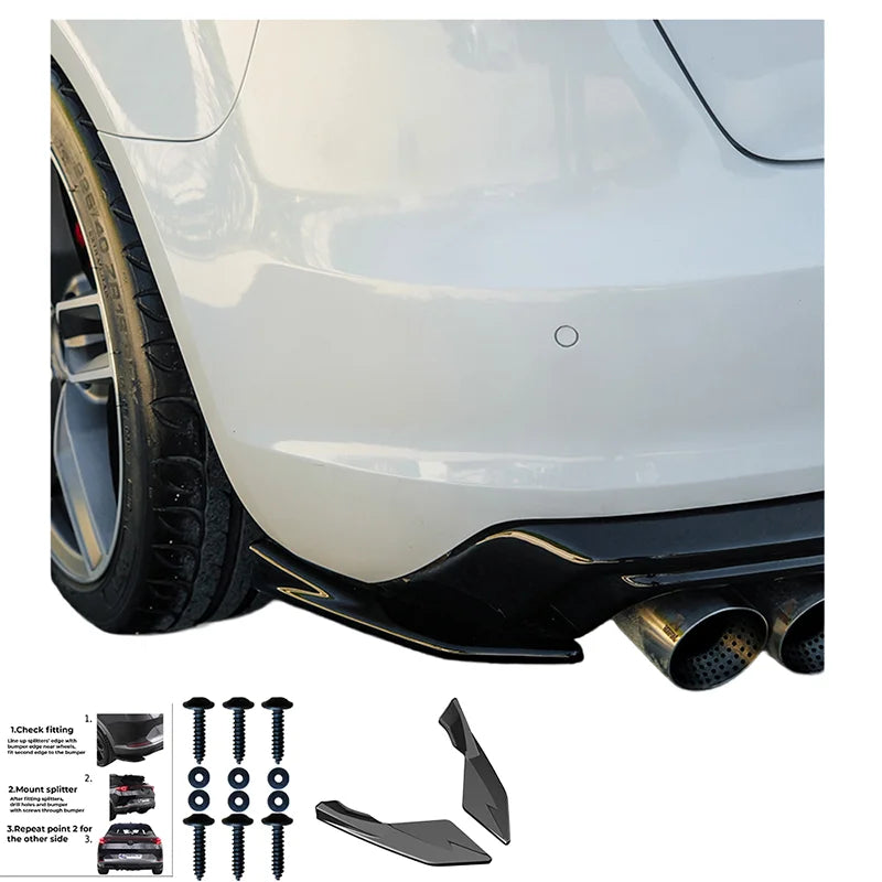 Difusores Traseiros Audi A3 (8V) Sportback 2012-2016 excl. S-Line/S3/RS3 - Gloss black