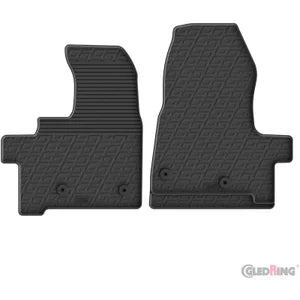 Tapetes de Borracha Ford Transit Custom Furgon/Kombi 2018-2022 (Automatic gear) (G profile 2 Tapetes + Clips de encaixe)