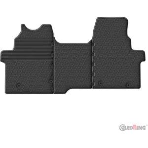 Tapetes de Borracha Ford Transit Custom Furgon 2023- (Manual gear seat/bench) & Volkswagen T7 Transporter 2024- (G profile 3-pieces + Clips de encaixe)