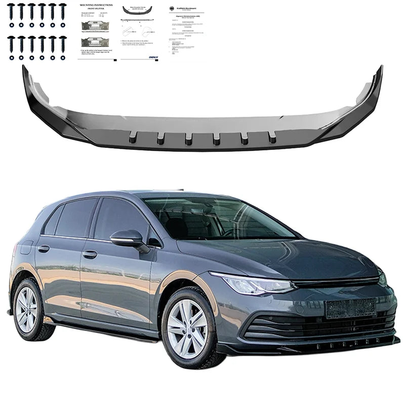 Difusor Frontal VW Golf VIII HB/Variant 2020-2024 excl. GTi/GTD/GTE/R/R-Line - Gloss black