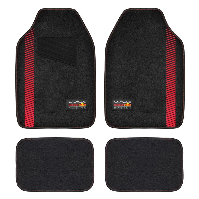Red Bull Oracle Conjunto de 4 tapetes auto universais - Preto/Vermelho