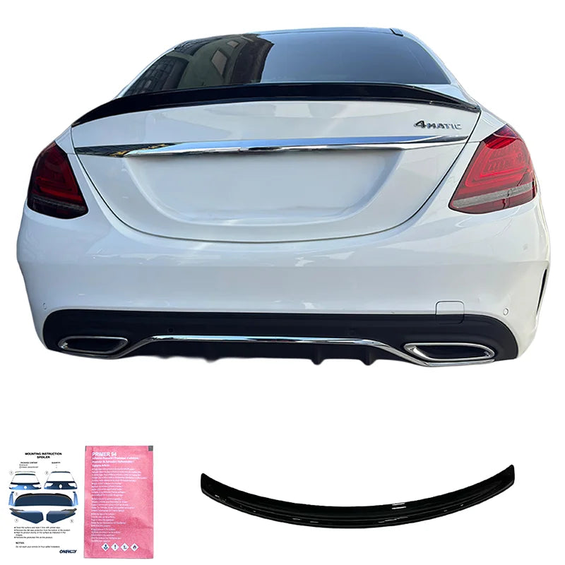 Spoiler Mala Mercedes C-Class (W205) Sedan 2014-2021 incl. AMG - Gloss black