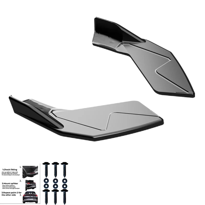 Difusores Traseiros VW Golf VIII HB 3/5-doors 2020-2024 & FL 2024- excl. GTi/GTD/GTE/R/R-Line - Gloss black