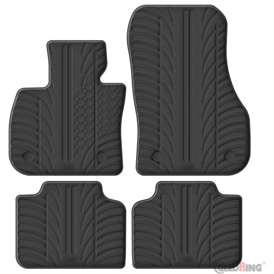 Tapetes de Borracha BMW X2 (U10) 2023- excl. iX2 (T profile 4 tapetes + molas de encaixe)